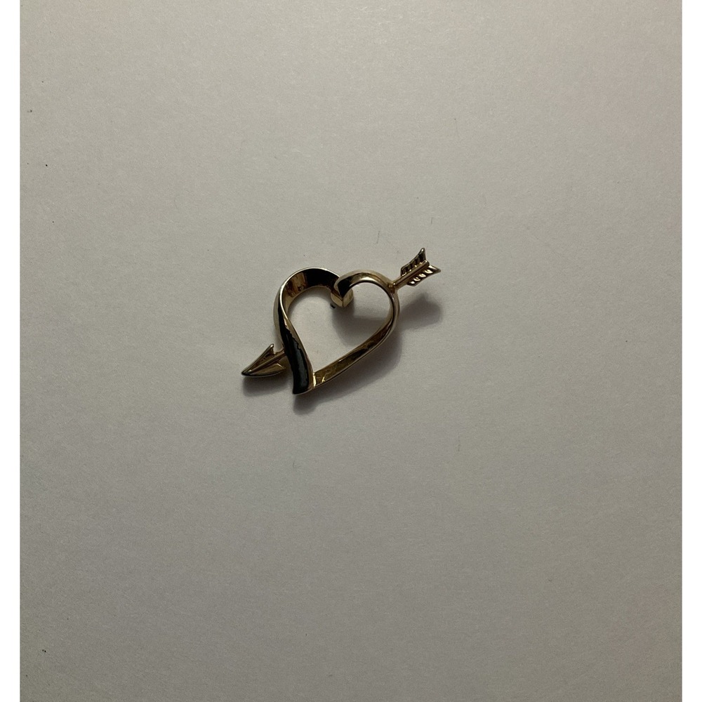 Vtg Avon Heart with Arrow Gold Tone Lapel Pin Brooch Collectible Pinback